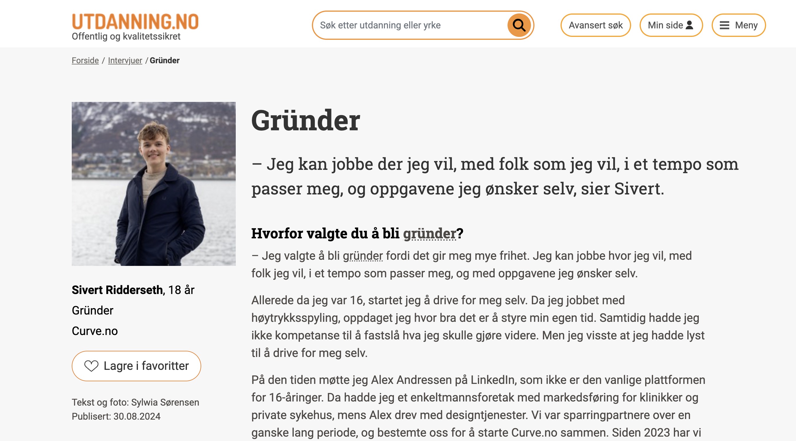 Utdanning.no-artikkel